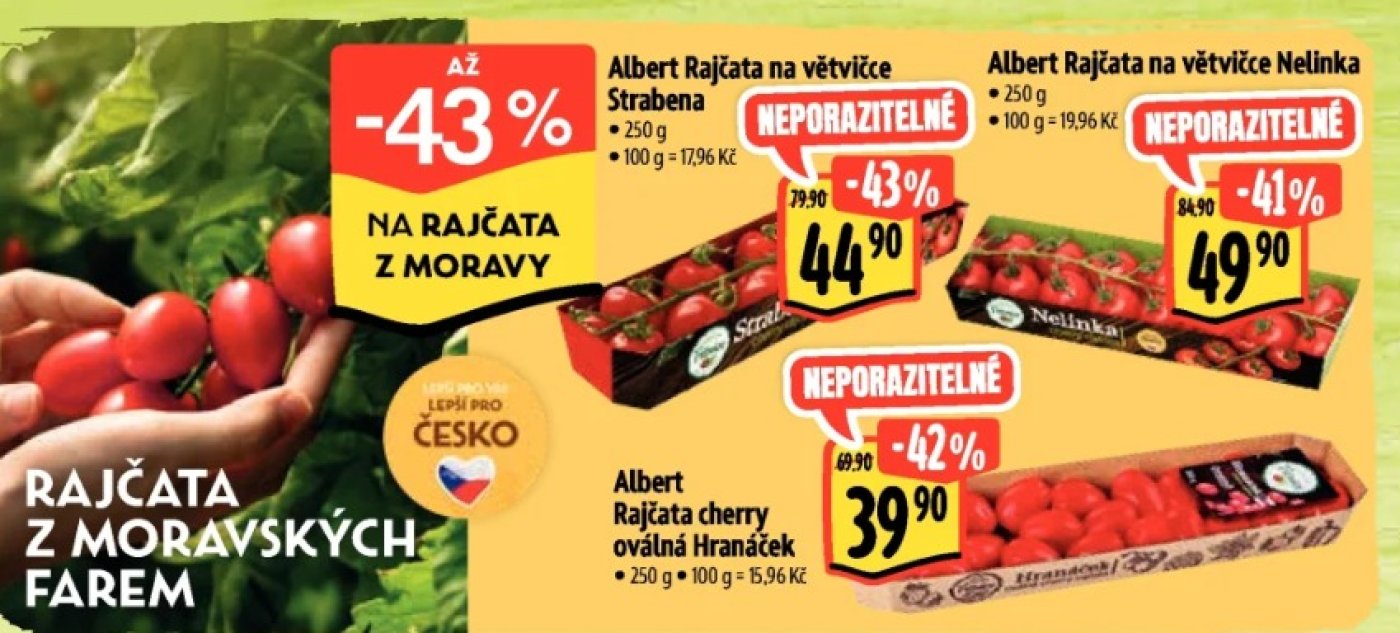 Akce na rajčata v Albertu