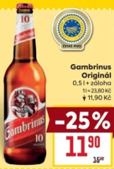 Akce na pivo Gambrinus v Bille