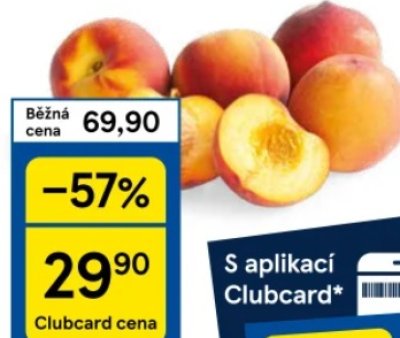 Akce na broskve v Tescu