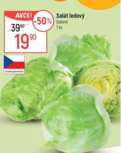 Akce na ledový salát v Globusu