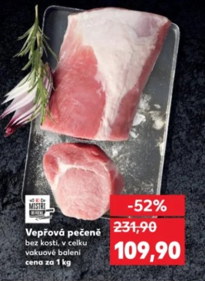 Akce na vepřovou pečeni v Kauflandu