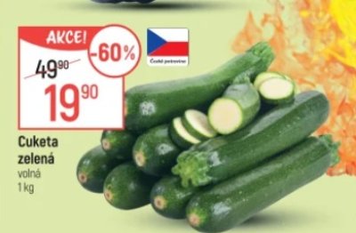 Akce na cuketu v Globusu