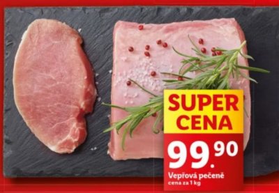 Akce na vepřovou pečeni v Lidlu