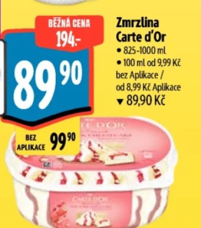 Akce na zmrzlinu Carte D´or v Albertu