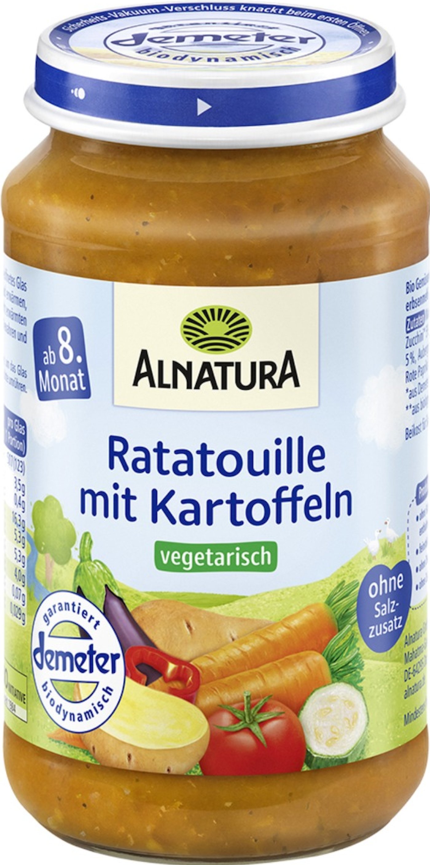 Dětská výživa Alnatura Bio MZP Ratatouille s bramborami 220 g