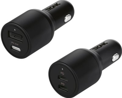 Černá válcovitá nabíječka TRONIC do auta