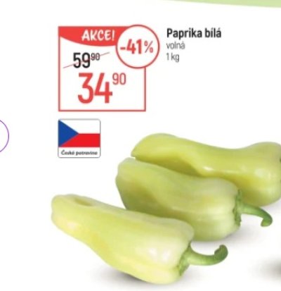 Akce na bílou papriku v Globusu