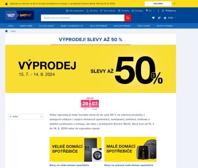 Výprodejová grafika Electro World