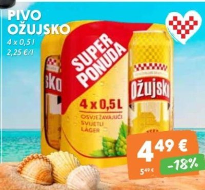 Cena piva Džujsko v Chorvatsku