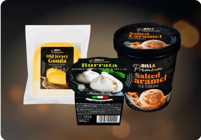 Sýr, zmrzlina a burrata