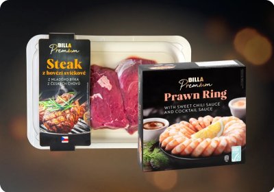 Steak a krevety