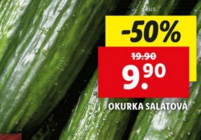Akce na salátovou okurku v Lidlu