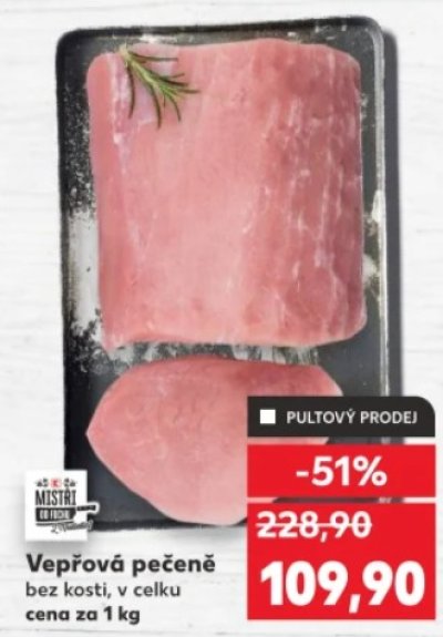 Akce na vepřovou pečeni v Kauflandu