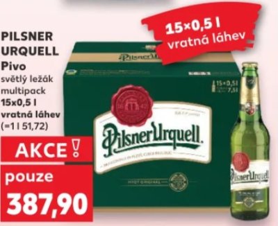 Akce na Pilsner Urquell v Kauflandu