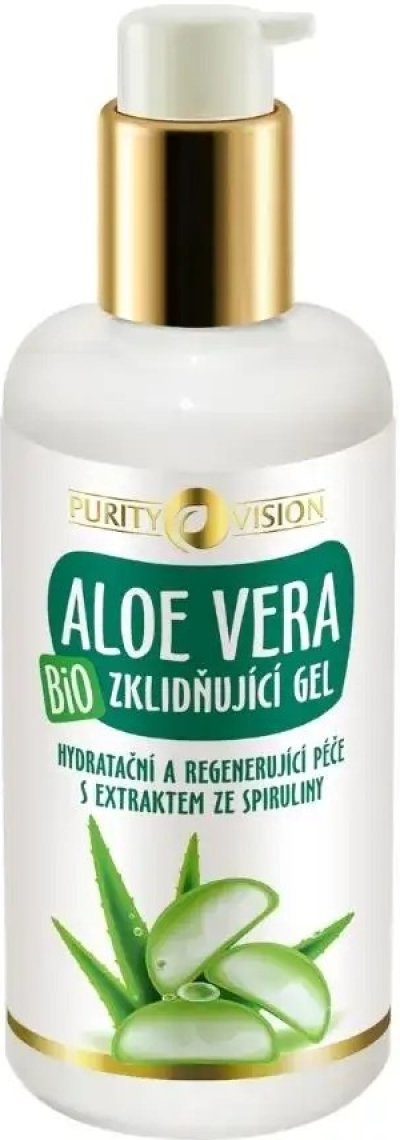 Bílá lahvička aloe vera gel