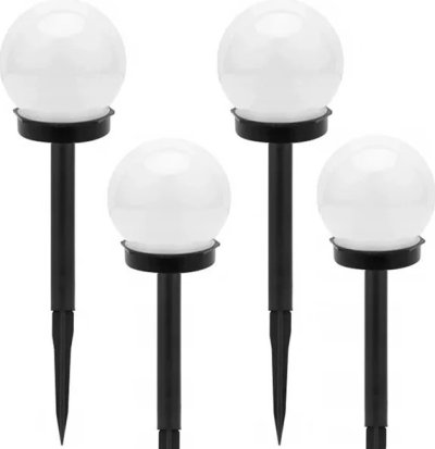 Verk zahradní solární lampa koule bílá