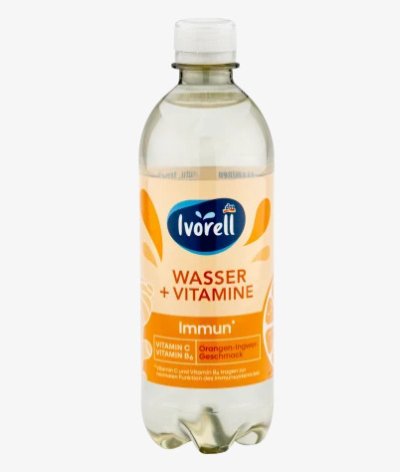 Lahev s oranžovou etiketou