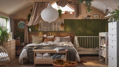 Ložnice IKEA v boho stylu