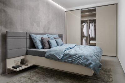 Ložnice DELTA v modro šedé kombinaci od firmy Hanák