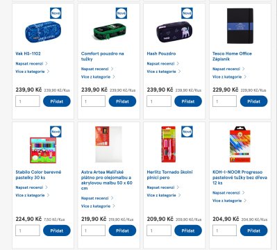 Výtvarné potřeby, zápisníky a školní penály v akci