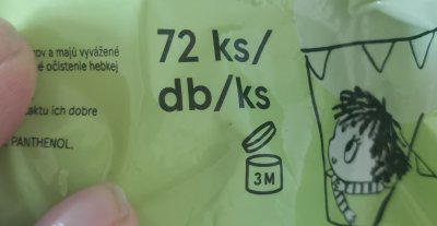 Zadní strana obalu kosmetiky