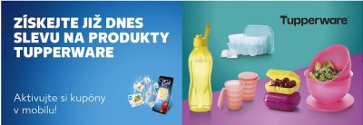 Reklamní upoutávka Kauflandu na slevu na produkty Tupperware