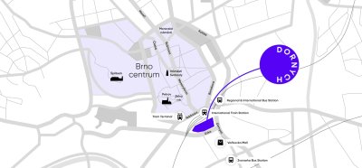 Mapa města Brna