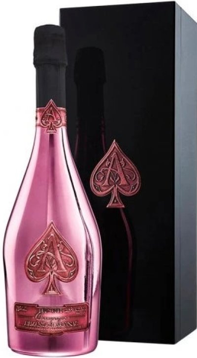 Růžový flakon s černou krabičkou