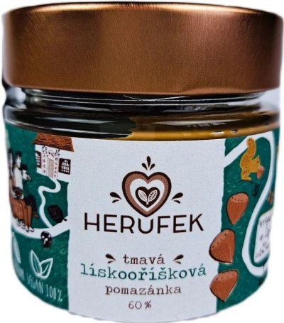 Herufek tmavá lískooříšková pomazánka