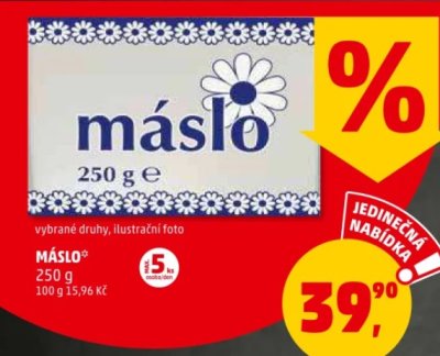 Máslo v akci Penny