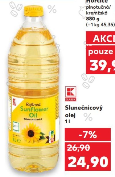 Slunečnicový olej v akci Kaufland
