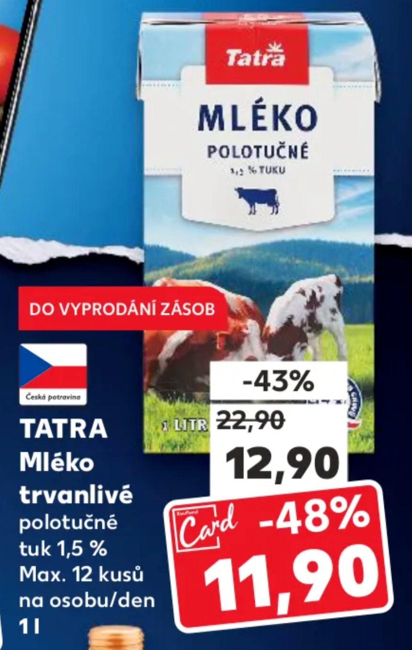 Mléko Tatra v akci v Kauflandu