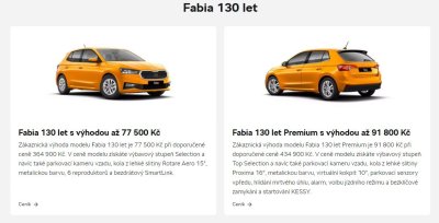 Akční nabídka vozu Škoda Fabia