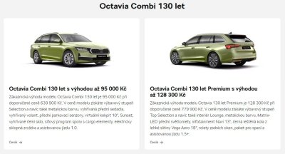 Akční nabídka vozu Škoda Octavia Combi