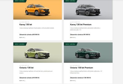 4 auta Škoda