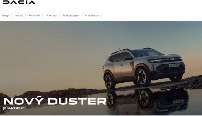 Náhled na web Dacia