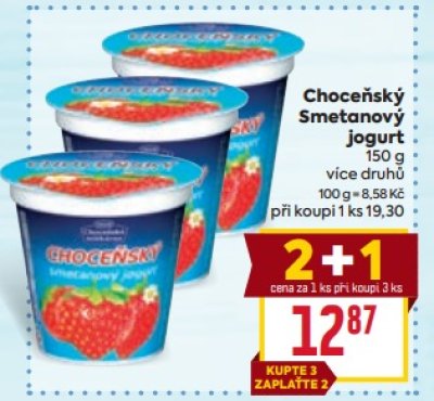 Smetanový jogurt ve slevě