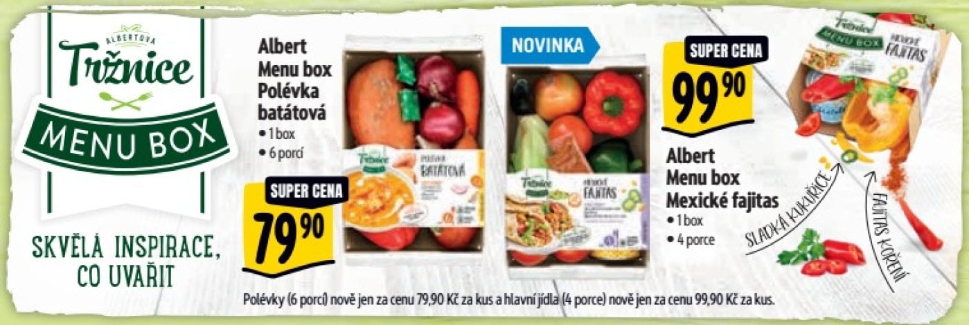 Menu boxy zeleniny v akci