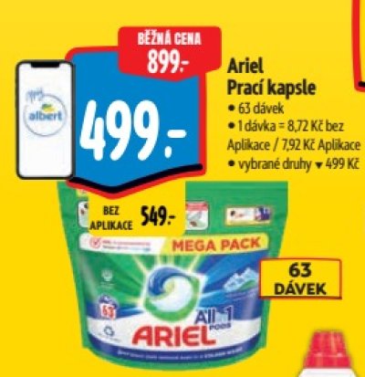 Ariel prací kapsle v akci