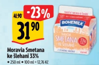 Smetana ke šlehání v akci