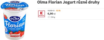 Jogurt Florian v akci Kaufland