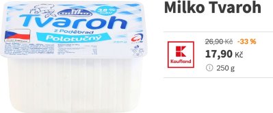 Tvaroh v akci Kaufland