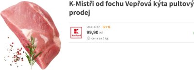 Vepřová kýta v akci Kaufland