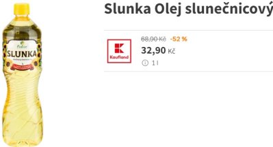 Slunečnicový olej v akci Kaufland