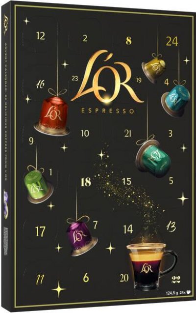 Adventní kalendář s kávovými kapslemi L'OR
