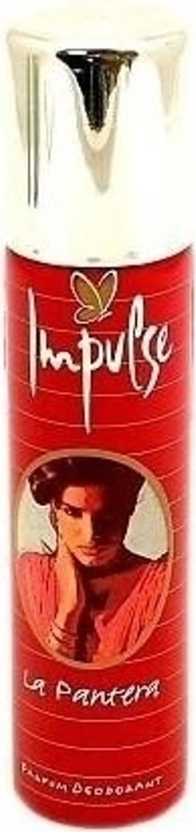 Červený sprej Impulse se zlatým uzávěrem