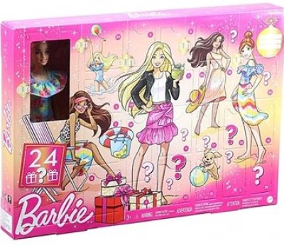 Adventní kalendář Barbie s panenkou a doplňky