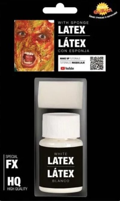 Lahvička s bílým latexem na obličej