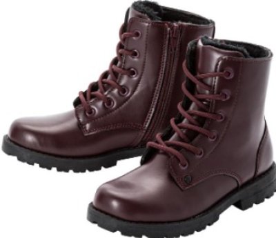 Burgundy šněrovací kotníkové boty