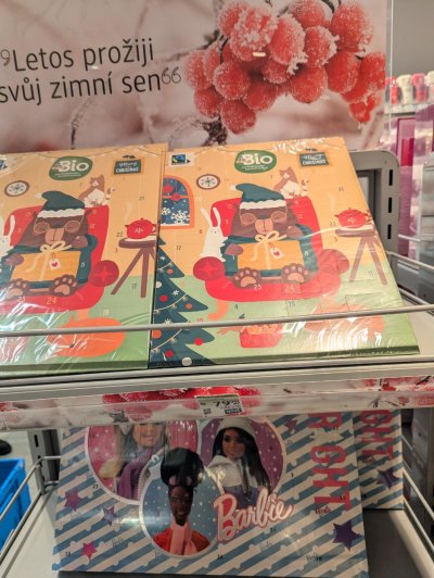 Adventní kalendář s bio mléčnou čokoládou